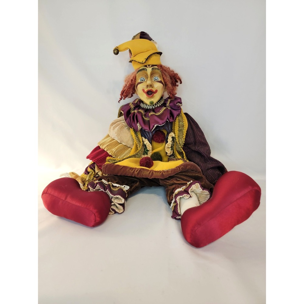 Rare Retired Huxley Big Pants Clown Doll Wayne Kleski Katherines Collection 24"